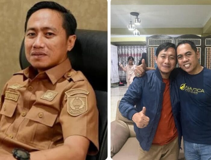 Kolase, Peneliti Jaringan Suara Indonesia (JSI), Riswan Sawedi bersama Bupati Wajo, Andi Rosman.