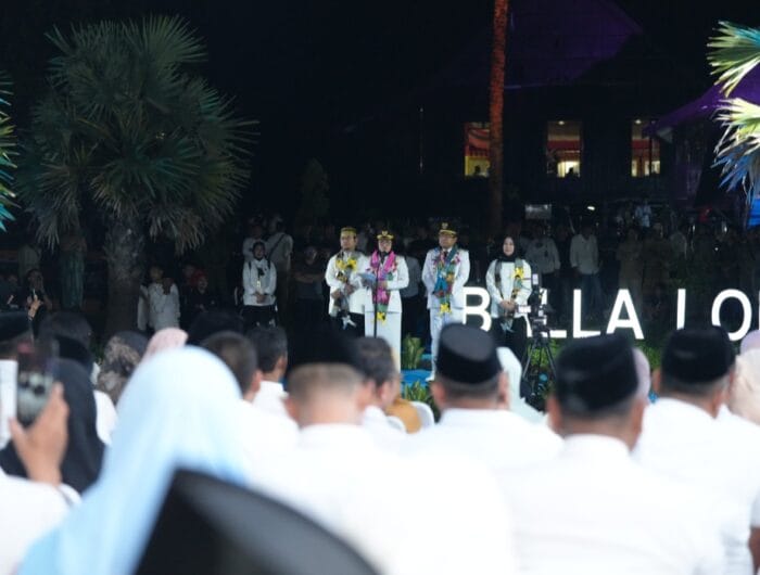 Museum Balla Lompoa untuk menyambut kedatangan Bupati Gowa, Sitti Husniah Talenrang, dan Wakil Bupati Gowa, Darmawangsyah Muin, pada Jumat (28/2) malam. Foto (Ist)