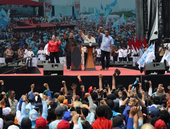 Presiden Prabowo saat menghadiri May Day