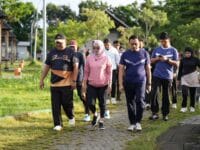 Jogging Pagi Bareng Sahabat Lama, Ketua DPW PAN Sulsel Husniah Talenrang Tunjukkan Gaya Kepemimpinan Sehat dan Merakyat