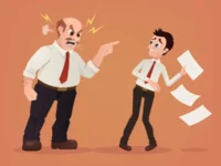 ilustrasi antara atasan dan bawahan