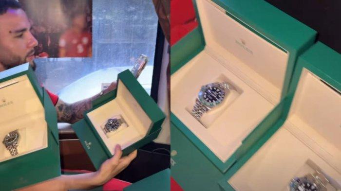 Jam tangan rolex pemberian presiden RI, Prabowo Subianto kepada Timnas Indonesia.