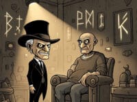 gambar kartun tentang pelaku hipnotis yang mengincar orang lanjut usia.