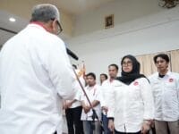 Bupati Gowa, Sitti Husniah Talenrang saat dilantik sebagai ketua PAPPRi Gowa, di Malino, Sabtu, 28 Juni 2025.