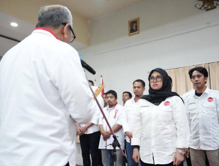Bupati Gowa, Sitti Husniah Talenrang saat dilantik sebagai ketua PAPPRi Gowa, di Malino, Sabtu, 28 Juni 2025.