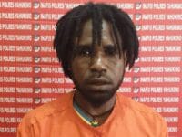 Anggota KKB, Wanggol Sobolim yang ditangkap satgas Ops Damai Cartenz di Papua. Anggota KKB ini terlibat dalam pembunuhan sadis warga Yahukimo, Papua.