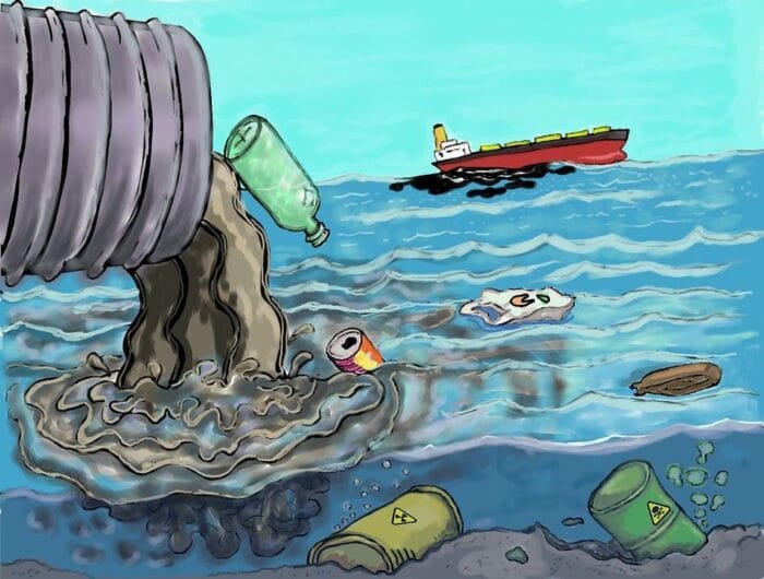 Ilustrasi: limbah yang mencemari laut.