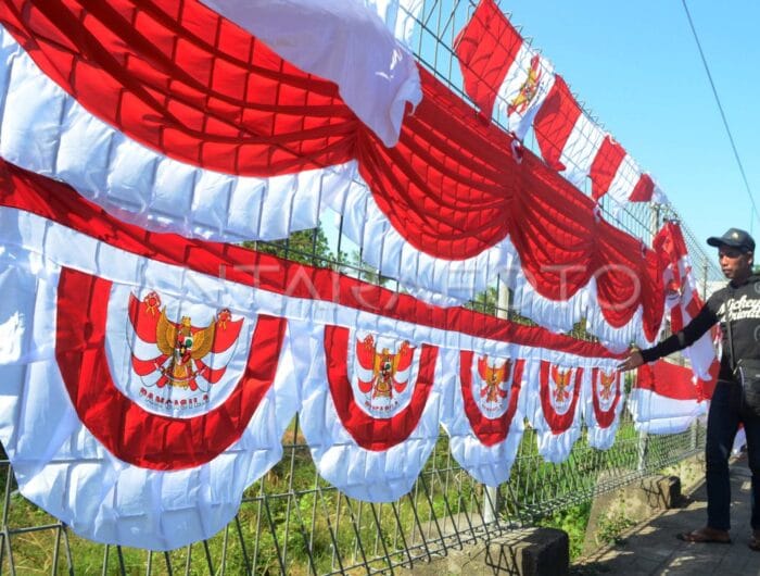 Ilustrasi pedagang bendera