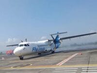 Pesawat Flyjaya memulai penerbangan perdananya di Indonesia.