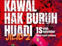 HAK BURUH. Flyer ajakan demonstrasi yang dikeluarkan SBIPE Bantaeng.
