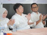 Ketua PSI Sulsel, Muammar Ferirae Gandi saat meggelar konsolidasi kader PSI Kabupaten Pangkep.