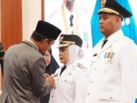 Gubernur Sulsel, Andi Sudirman Sulaiman usai melantik pasangan Wali Kota Palopo, Naili Trisal-Akhmad Syarifuddin, Senin, 4 Agustus 2025.