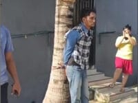 Seorang pria di Palopo di ikat di sebuah pohon setelah kedapatan mencuri tabung gas 3 kilogram.