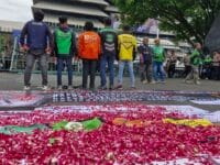 Aksi unjuk rasa di Semarang.