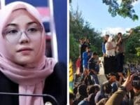 Ketua DPRD Bulukumba, Umy Asyiatun Khadijah, yang secara langsung menemui massa aksi di tengah tensi yang tinggi.