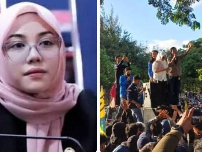 Ketua DPRD Bulukumba, Umy Asyiatun Khadijah, yang secara langsung menemui massa aksi di tengah tensi yang tinggi.