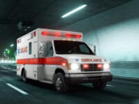 Ilustrasi mobil ambulans