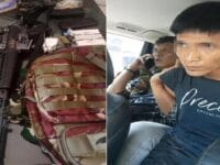 TEMBAKAN. Oknum Anggota TNI, Praka S yang ditangkap setelah melepaskan tembakan di sebuah bank BUMN di Kabupaten Gowa, Kamis, 25 September 2025.