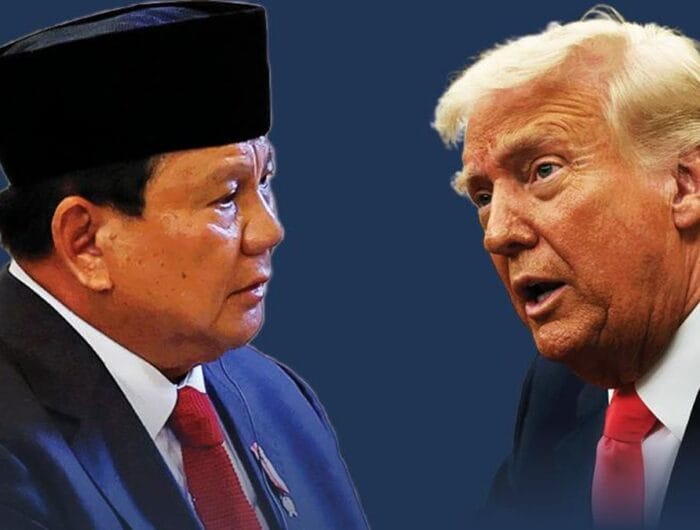 Presiden RI, Prabowo Subianto dan presiden Amerika Serikat, Donald Trump