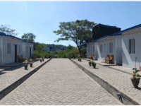 Rumah bantuan dari kementerian Sosial untuk para nelayan di untia, Kecamatan Biringkanaya, Sabtu, 6 September 2025.