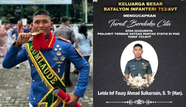 Letda Fauzy Ahmad Zulkarnain, perwira TNI jebolan Akmil 2023 yang gugur dalam kontak senjata melawan OPM di Distrik Kiwirok.