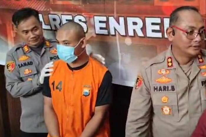 PENJARA. Tersangka kasus pembunuhan di Enrekang.