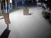 CCTV. Perang kelompok yang pecah di Jalan Karuwusi terekam CCTV warga.