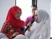 Bupati Gowa, Sitti Husniah Talenrang di Lembaga Pendidikan Mahasantri (LPM) Kabupaten Gowa, Kecamatan Bajeng, Kamis (9/10).