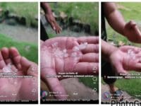 HUJAN. Fenomena hujan es di Mallawa, Kabupaten Maros.