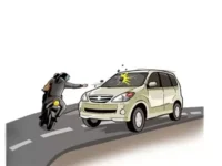 Ilustrasi: teror pelemparan mobil