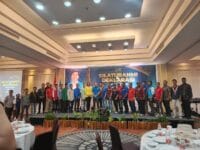 suasana acara silaturahmi dan deklarasi kandidat ketua KNPI Sulsel, Fadel Tauphan.