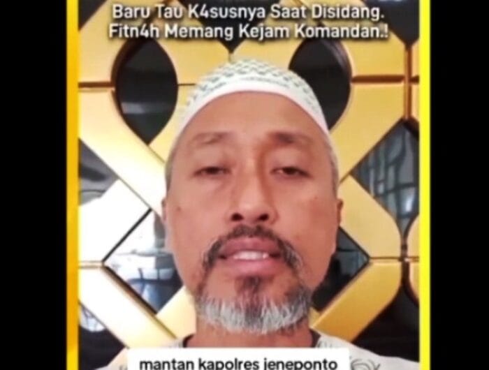 mantan Kapolres Jeneponto, Hery Susanto saat muncul di media sosial.