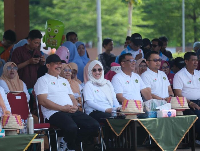 KOLABORASI. Bupati Gowa, Sitti Husniah Talenrang menghadiri Kick Off Hari Amal Bhakti (HAB) Ke-80.