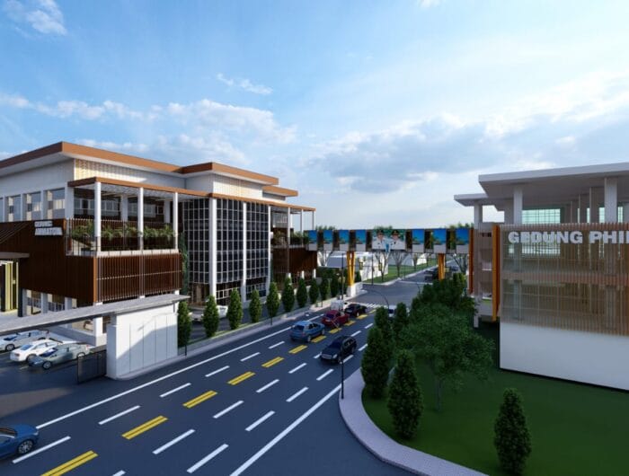 DESAIN. Rancangan gedung Ammatoa dan Pinisi yang bersebelahan. Gedung ini akan dihubungkan dengan jembatan senilai Rp7 miliar.