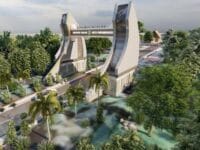 MAKET. Gerbang Takalar yang ada di perbatasan Takalar-Gowa tampak megah dengan desain barunya.