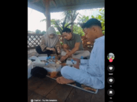 LINGKUNGAN ASRI. Rekaman layar Bupati Enrekang, Muhammad Yusuf Ritangga meluangkan waktunya untuk membesuk anaknya di SIT Al Qalam, Gowa.