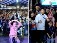 DAMAI. Penyanyi religi, Haddad Alwi saat hadir di Hati Damai Fest di lapangan Syech Yusuf Gowa, Jumat, 13 Maret 2026.